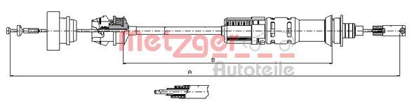 METZGER AUTOTEILE 11.3921 Cable Pull, clutch control