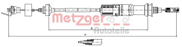 METZGER AUTOTEILE 11.3925 Cable Pull, clutch control