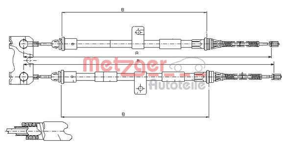 METZGER AUTOTEILE 11.5445 Cable Pull, parking brake