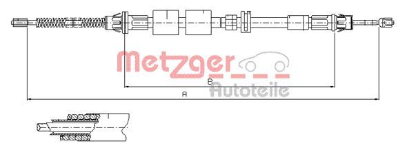 METZGER AUTOTEILE 11.5507 Cable Pull, parking brake