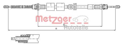 Cable Pull, parking brake METZGER AUTOTEILE 11.5507