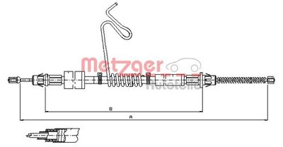 Cable Pull, parking brake METZGER AUTOTEILE 11.5669