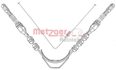 Cable Pull, parking brake METZGER AUTOTEILE 11.573