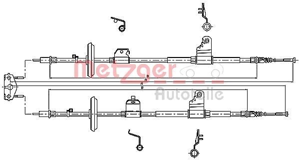 METZGER AUTOTEILE 11.5778 Cable Pull, parking brake