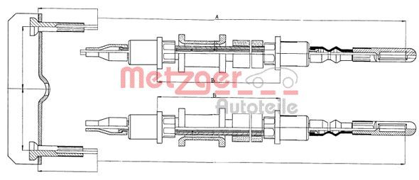 METZGER AUTOTEILE 11.5821 Cable Pull, parking brake