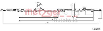 Cable Pull, parking brake METZGER AUTOTEILE 11.5831