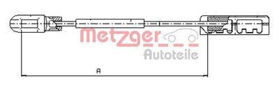 Cable Pull, parking brake METZGER AUTOTEILE 11.5935