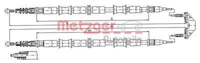 Cable Pull, parking brake METZGER AUTOTEILE 11.5938