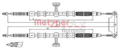 Cable Pull, parking brake METZGER AUTOTEILE 11.5944