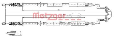 Cable Pull, parking brake METZGER AUTOTEILE 11.5950