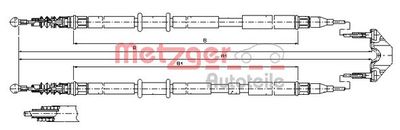 Cable Pull, parking brake METZGER AUTOTEILE 11.5952