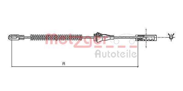 METZGER AUTOTEILE 11.5959 Cable Pull, parking brake