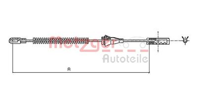 Cable Pull, parking brake METZGER AUTOTEILE 11.5959