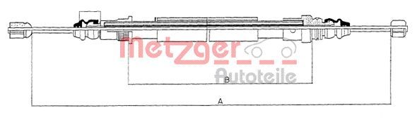 METZGER AUTOTEILE 11.6582 Cable Pull, parking brake
