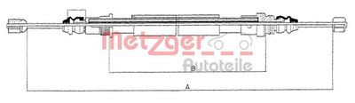 Cable Pull, parking brake METZGER AUTOTEILE 11.6582