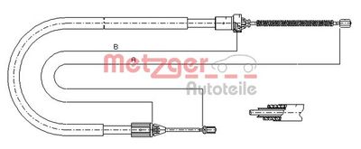 Cable Pull, parking brake METZGER AUTOTEILE 11.6583