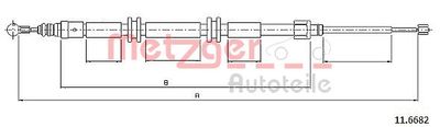 Cable Pull, parking brake METZGER AUTOTEILE 11.6682