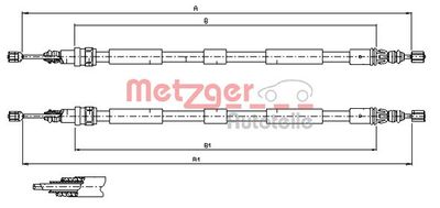 Cable Pull, parking brake METZGER AUTOTEILE 11.6797