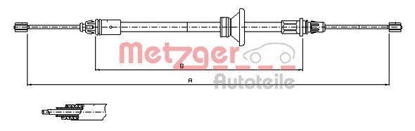 METZGER AUTOTEILE 11.6801 Cable Pull, parking brake