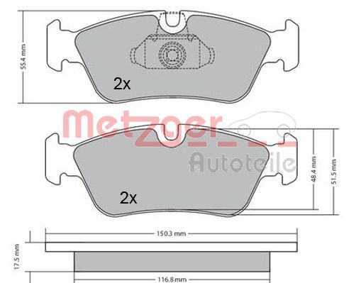 METZGER AUTOTEILE 1170177 Brake Pad Set, disc brake