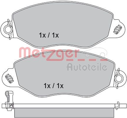 METZGER AUTOTEILE 1170210 Brake Pad Set, disc brake