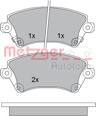 METZGER AUTOTEILE 1170219 Brake Pad Set, disc brake