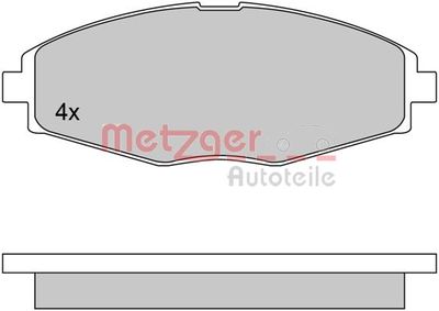 Brake Pad Set, disc brake METZGER AUTOTEILE 1170354
