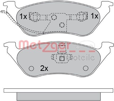 METZGER AUTOTEILE 1170355 Brake Pad Set, disc brake