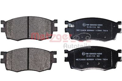 Brake Pad Set, disc brake METZGER AUTOTEILE 1170441