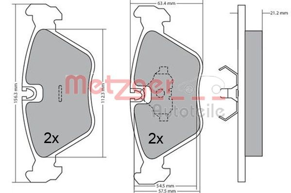 METZGER AUTOTEILE 1170489 Brake Pad Set, disc brake
