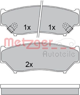 METZGER AUTOTEILE 1170528 Brake Pad Set, disc brake