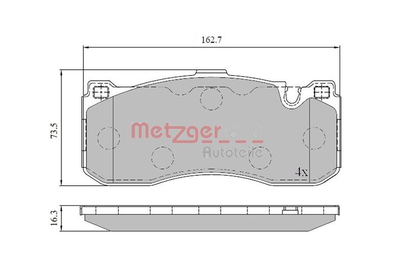 METZGER AUTOTEILE 1170830 Brake Pad Set, disc brake