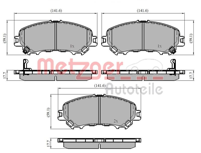METZGER AUTOTEILE 1170835 Brake Pad Set, disc brake