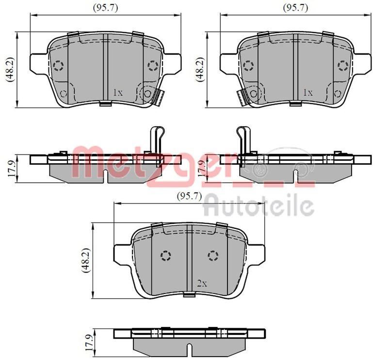 METZGER AUTOTEILE 1170836 Brake Pad Set, disc brake