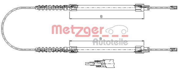 METZGER AUTOTEILE 1171.8 Cable Pull, parking brake