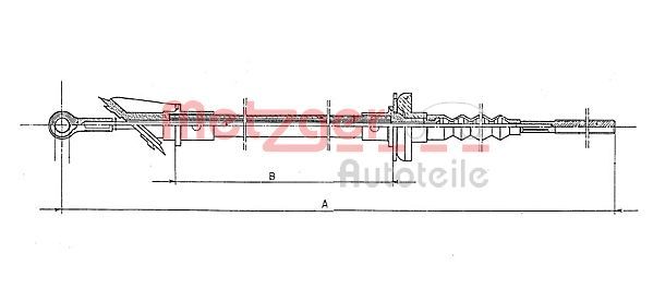 METZGER AUTOTEILE 1172.1 Cable Pull, clutch control