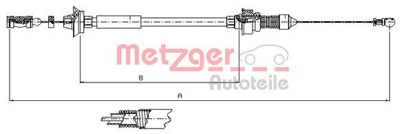 METZGER AUTOTEILE 1173.7 Accelerator Cable
