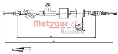 Cable Pull, parking brake METZGER AUTOTEILE 12.0101