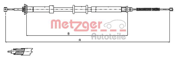METZGER AUTOTEILE 12.0701 Cable Pull, parking brake