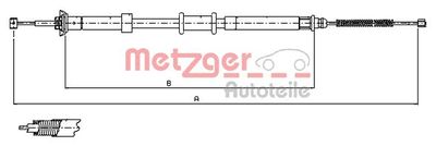 Cable Pull, parking brake METZGER AUTOTEILE 12.0701
