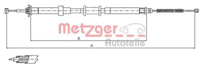 Cable Pull, parking brake METZGER AUTOTEILE 12.0702