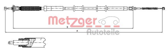 METZGER AUTOTEILE 12.0716 Cable Pull, parking brake