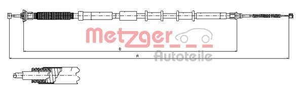 METZGER AUTOTEILE 12.0717 Cable Pull, parking brake