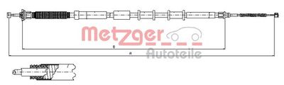 Cable Pull, parking brake METZGER AUTOTEILE 12.0717
