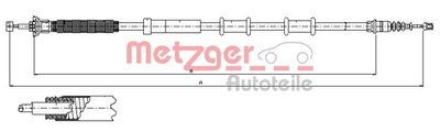 Cable Pull, parking brake METZGER AUTOTEILE 12.0720