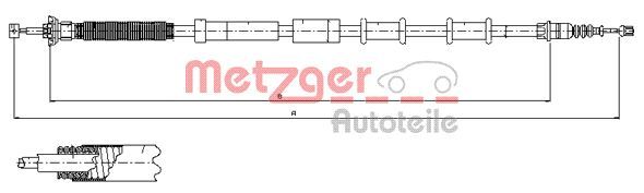 METZGER AUTOTEILE 12.0721 Cable Pull, parking brake