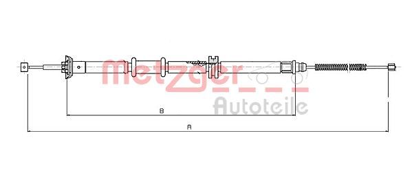 METZGER AUTOTEILE 12.0732 Cable Pull, parking brake