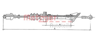 Cable Pull, clutch control METZGER AUTOTEILE 12.202E