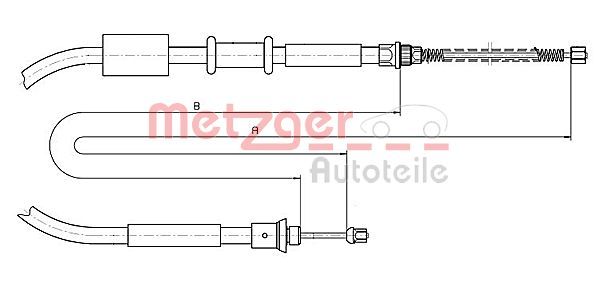 METZGER AUTOTEILE 1281P2 Cable Pull, parking brake