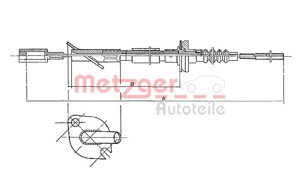 METZGER AUTOTEILE 1402.2 Cable Pull, clutch control